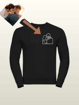 Crewneck z haftem ze zdjęcia