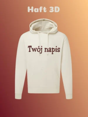 Bluza z kapturem z napisem 3D