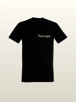 T-shirt z haftem według Twojego projektu - średni rozmiar haftu