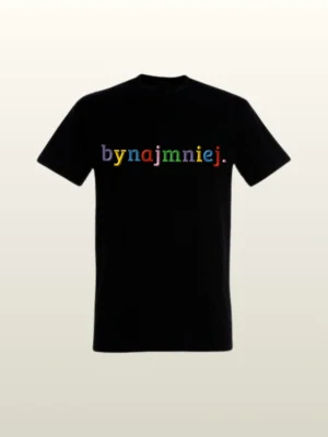 T-shirt z napisem "bynajmniej"