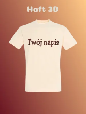 T-shirt z Twoim napisem 3D